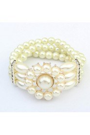 European Style Elegant Pearl Elastic Bracelet