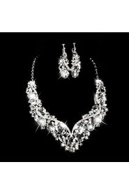 Jewelry Set Women's Anniversary / Wedding / Engagement / Gift / Party / Special Occasion Jewelry Sets Alloy / Rhinestone Rhinestone