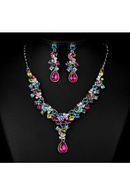 Multicolor Zircon Jewelry Set for Wedding Party