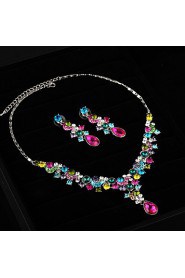 Multicolor Zircon Jewelry Set for Wedding Party