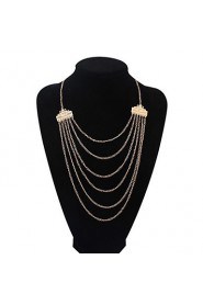 Women's European Style Fashion Wild Multilayer Alloy Necklace