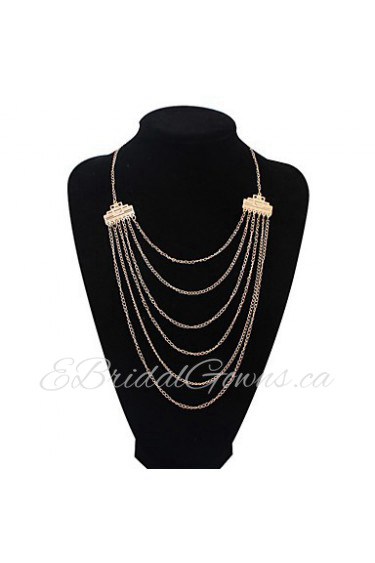 Women's European Style Fashion Wild Multilayer Alloy Necklace