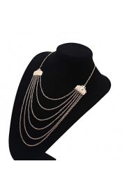 Women's European Style Fashion Wild Multilayer Alloy Necklace