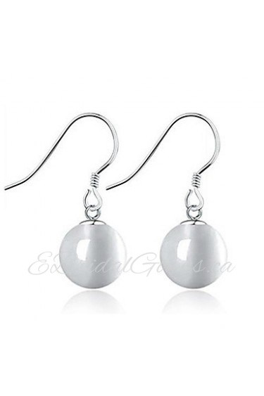 White Opal Hypoallergenic Silver Water Droplets Drop Earrings