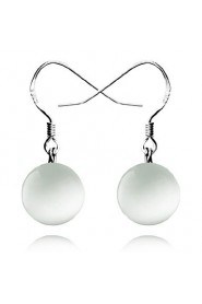 White Opal Hypoallergenic Silver Water Droplets Drop Earrings