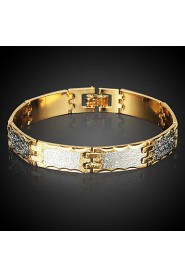 Men's Chain Bracelet Gold Non Stone