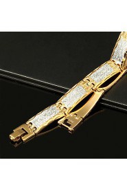 Men's Chain Bracelet Gold Non Stone