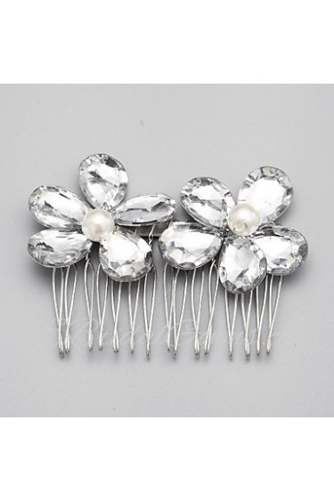 Women's / Flower Girl's Crystal / Alloy Headpiece-Wedding / Special Occasion Hair Combs
