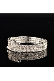 Women's Persona Beads Collection Bracelet Silver Rhinestone