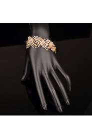 Women's Chain Bracelet Gold Rhinestone