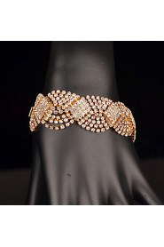 Women's Chain Bracelet Gold Rhinestone