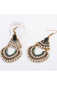 Women's Drop Bohemian Rhinestone Beaded Fringes Earrings For Women Vintage Flower Big Long Earrings