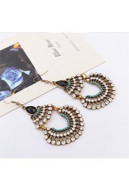 Women's Drop Bohemian Rhinestone Beaded Fringes Earrings For Women Vintage Flower Big Long Earrings