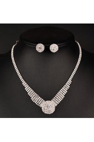 Jewelry Set Women's Anniversary / Wedding / Birthday / Gift / Party / Daily / Special Occasion Jewelry Sets Rhinestone CrystalNecklaces /