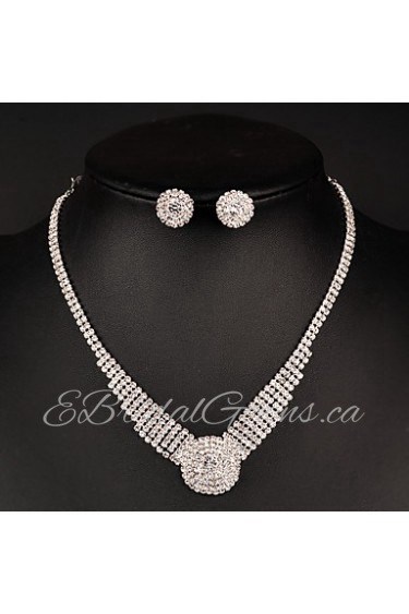 Jewelry Set Women's Anniversary / Wedding / Birthday / Gift / Party / Daily / Special Occasion Jewelry Sets Rhinestone CrystalNecklaces /