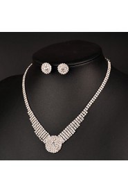 Jewelry Set Women's Anniversary / Wedding / Birthday / Gift / Party / Daily / Special Occasion Jewelry Sets Rhinestone CrystalNecklaces /