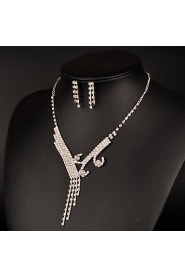 Jewelry Set Women's Anniversary / Wedding / Birthday / Gift / Party / Daily / Special Occasion Jewelry Sets Rhinestone CrystalNecklaces /