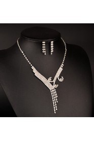 Jewelry Set Women's Anniversary / Wedding / Birthday / Gift / Party / Daily / Special Occasion Jewelry Sets Rhinestone CrystalNecklaces /