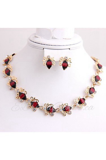 Fashion Gilded Necklace (necklace) (earrings)