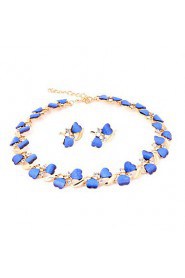 Classic gold-plated Necklace (necklace) (earrings)