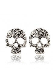 Retro Hollow Skull Simple Earrings