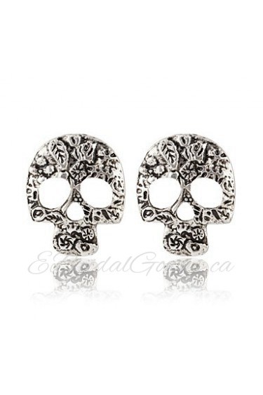 Retro Hollow Skull Simple Earrings