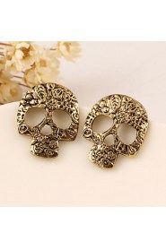 Retro Hollow Skull Simple Earrings