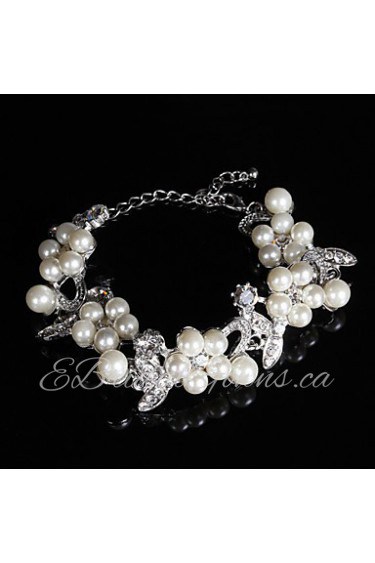 Women's Chain Bracelet Alloy Imitation Pearl / Rhinestone