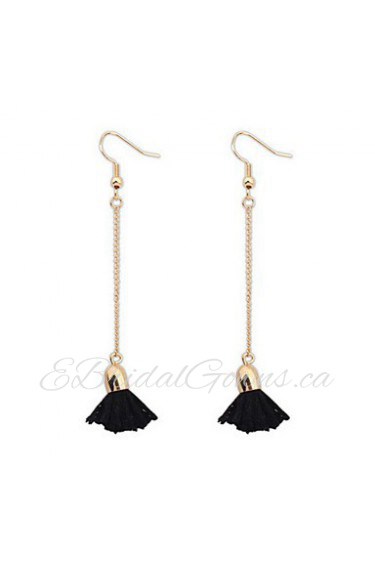 Concise Fashion Chain Tassel Earrings