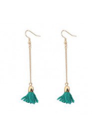 Concise Fashion Chain Tassel Earrings