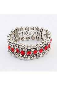 European Style Fashion Aegean Sea Multilayer Rhinestone Bracelet (Single Row)