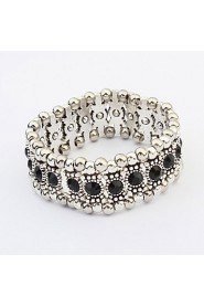 European Style Fashion Aegean Sea Multilayer Rhinestone Bracelet (Single Row)