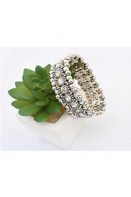 European Style Fashion Aegean Sea Multilayer Rhinestone Bracelet (Single Row)