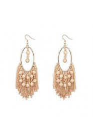 Exaggerated Fashion Temperament Long Tassel Earrings Beads