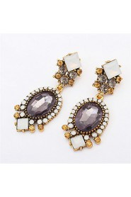 Flash Diamond Luxury Crystal Oval Wild Earrings