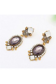 Flash Diamond Luxury Crystal Oval Wild Earrings