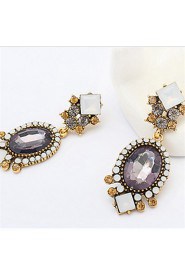 Flash Diamond Luxury Crystal Oval Wild Earrings