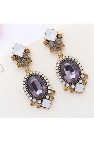 Flash Diamond Luxury Crystal Oval Wild Earrings