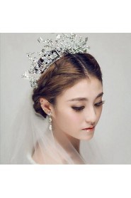 Crystal Crown Tiara Hair Flower Bride Hair Wedding Headdress