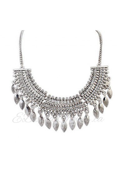 Full Diamond Tassel Necklace Crescent Drops