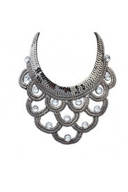 Atmospheric Layers Of Metal Semicircle Wild Necklace