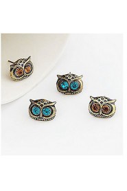 (1 Pc) Fashion Exquisite Owl Shape Coppery Drop Earrings