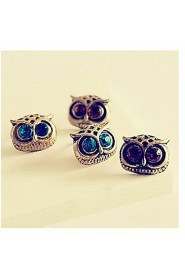 (1 Pc) Fashion Exquisite Owl Shape Coppery Drop Earrings