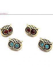 (1 Pc) Fashion Exquisite Owl Shape Coppery Drop Earrings