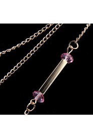 Women's Angel Crystal Bullet Gold Necklace