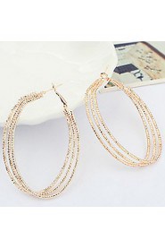 Vintage Alloy Multi-circle Pattern Earrings