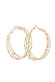 Vintage Alloy Multi-circle Pattern Earrings