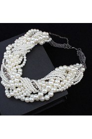 Fashion Multilayer Woven Pearl Necklace