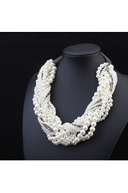 Fashion Multilayer Woven Pearl Necklace