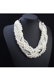 Fashion Multilayer Woven Pearl Necklace